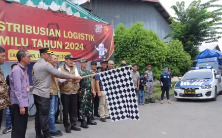 Pendistribusian Logistik Pemilu 2024 di Lamongan Dikawal Ketat
