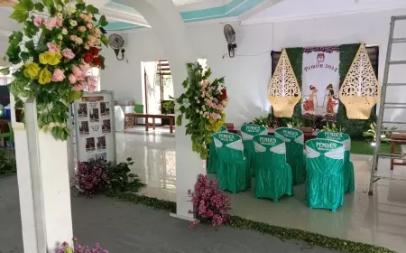 Unik, Petugas KPPS di Jombang Dekorasi TPS Layaknya Acara Pernikahan