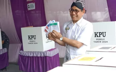 MenDes PDTT Halim Iskandar Rela Antri 2 Jam Di TPS, Demi Gunakan Hak Suaranya