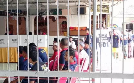 Ratusan Warga Binaan Lapas Jember Salurkan Hak Suara