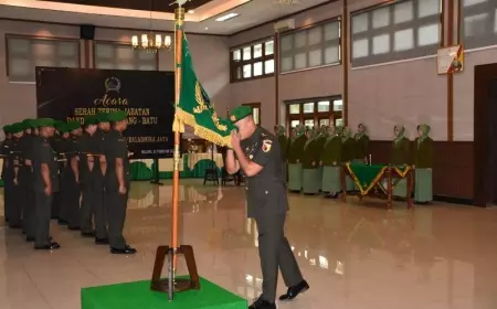 Danrem 83/Bdj Brigjen TNI Jamaludin, S.H Pimpin Sertijab Dandim 0818/Kab. Malang-Batu