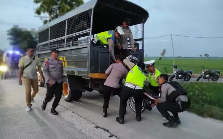 Polres Bojonegoro Bubarkan Balap Liar, 11 Motor Ditahan