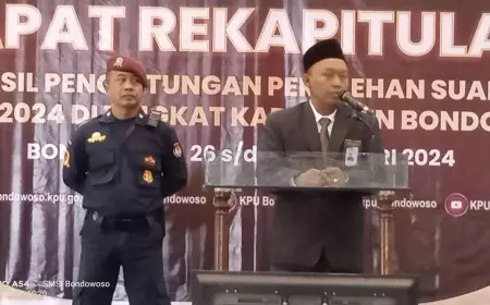 KPU Bondowoso Mulai Rekapitulasi Perolehan Suara Tingkat Kabupaten