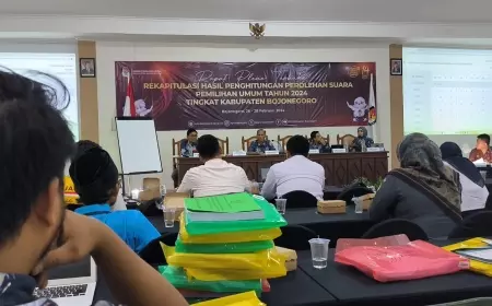 KPU Bojonegoro Mulai Rekapitulasi Tingkat Kabupaten