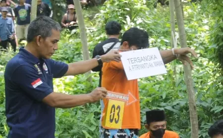 Polres Jember Gelar Rekonstruksi Adegan Brutal Pembunuhan Lansia