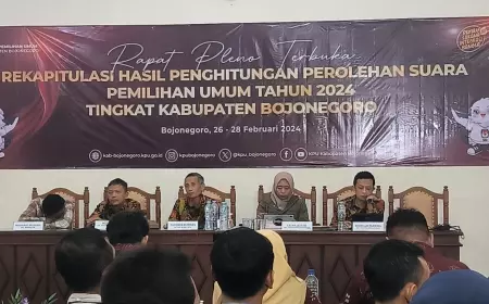 Finalisasi Rekapitulasi Suara Kabupaten Dilakukan KPU Bojonegoro Besok