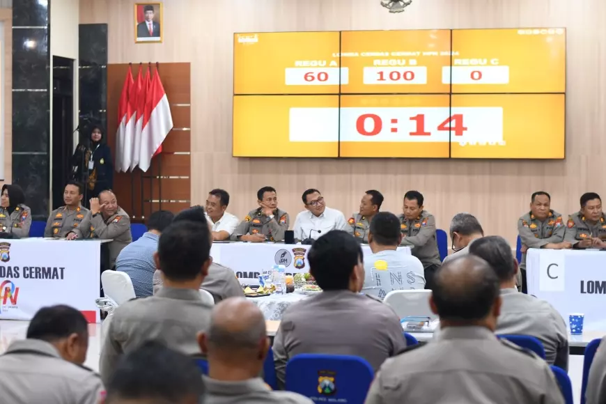 Kemeriahan Lomba Cerdas Cermat Polres Malang Jelang HPN 2024