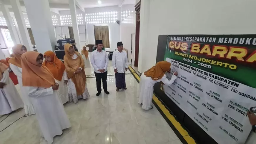 Menuju Pilkada 2024, PC Muslimat NU Kabupaten Mojokerto Dukung Gus Barra