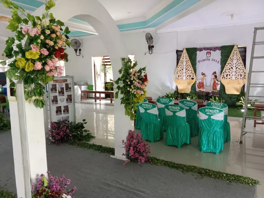Unik, Petugas KPPS di Jombang Dekorasi TPS Layaknya Acara Pernikahan