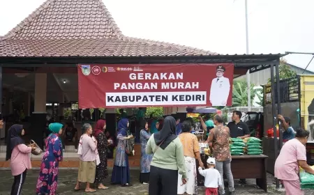 Tekan Laju Inflasi Jelang Ramadan dan Idul Fitri, Pemkab Kediri Gelar Operasi Pasar