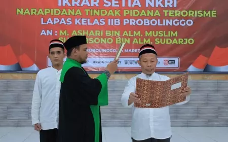 Patut Dicontoh, Dua Napi Teroris di Probolinggo Ikrar Setia NKRI