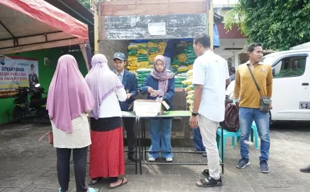 Pemkab Kediri Gencarkan Pasar Murah, Stok 92 Ribu Ton Beras Aman Hingga Lebaran