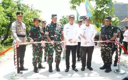 Kolaborasi TNI - Pemkab :TMMD Perkuat Ketahanan Pangan Lamongan