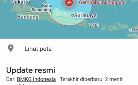 Gempa Berkekuatan 6.0 Magnitudo Dirasakan Hingga Pasuruan