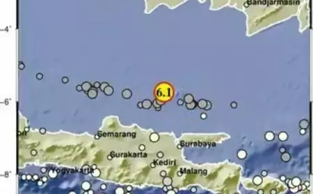 Diguncang Beberapa Kali, Susulan Gempa Tuban M 6,1 Terasa Hingga Wilayah Surabaya