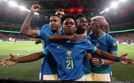 Gol Tunggal Endrick Bawa Kemenangan Brasil atas Inggris