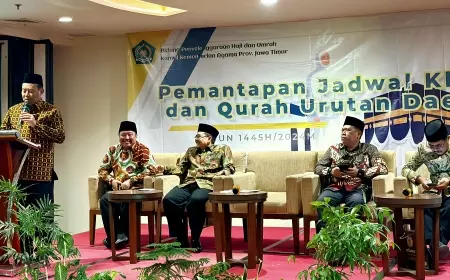 Kemenag Jatim Gelar Qur'ah Urutan Daerah Pemberangkatan Jemaah Haji 2024