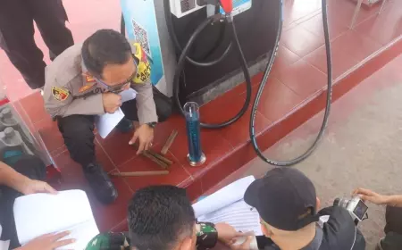 Sidak SPBU Di Jombang, Polisi Lakukan Serangkai Pemeriksaan Kandungan BBM