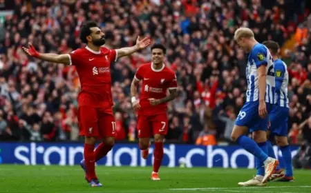 Unggul Tipis dari Brighton, Liverpool Sementara Rajai Klasemen Liga Premier