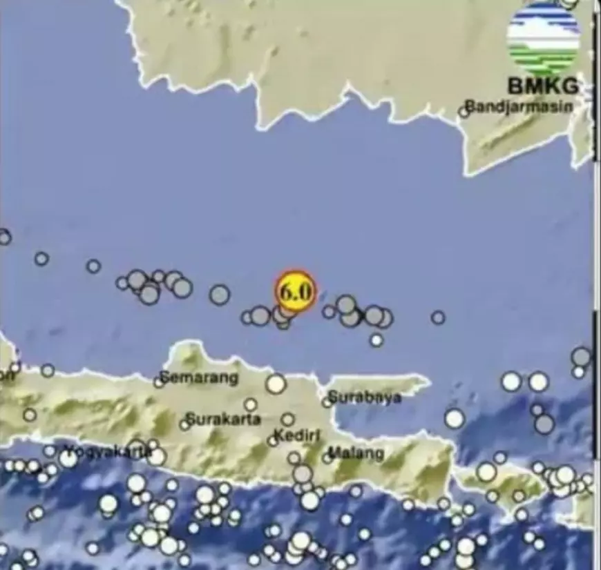 Gempa Bumi Tektonik M 6,0 di Perairan Laut Jawa Tidak Berpotensi Tsunami