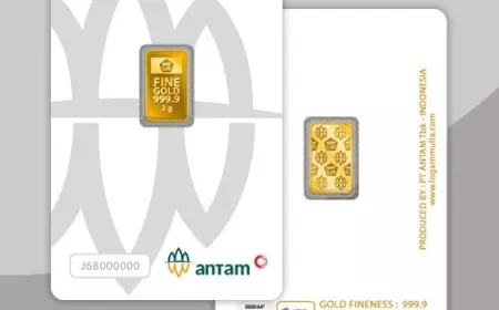 Harga Emas ANTAM Naik Rp 2000 per gram Hari Ini