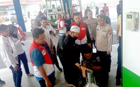 Inspeksi SPBU Surabaya: Polda Jatim, Pertamina, dan Dinas Metrologi  Nyatakan BBM Aman Sesuai Standar Jelang Lebaran