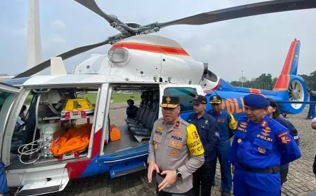Polri Kerahkan 2 Helikopter Jadi Ambulans Udara saat Arus Mudik dan Balik Lebaran