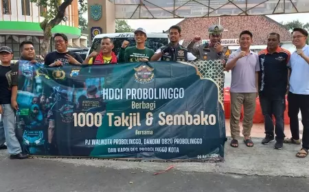 Jelang Lebaran 2024, HDCI Chapter Probolinggo Berbagi Bersama Ribuan Pengemudi Ojol