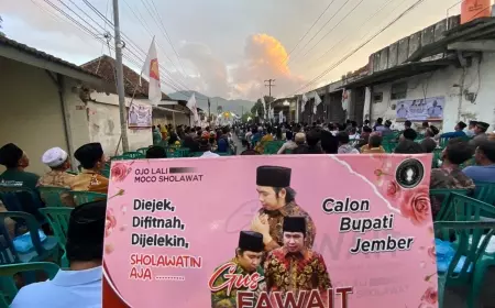 Ribuan Tim Sukses Prabowo Dukung Gus Fawait Jadi Bupati Jember