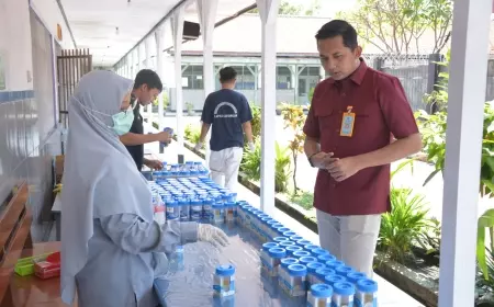 Deteksi Dini, 300 Penghuni  Lapas Lamongan Jalani Tes Urine