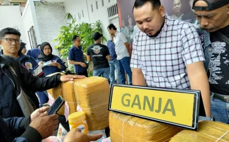 Polisi Dalami Kasus Pengiriman 42 kg Ganja di Exit Tol Waru Gunung, Surabaya