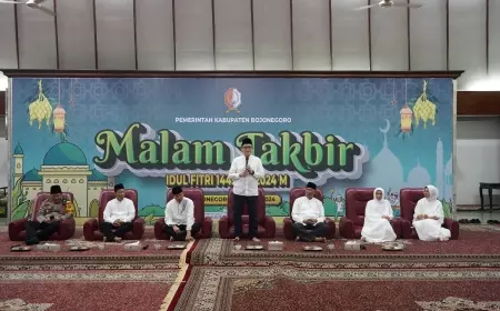 Sambut Idul Fitri, Pemkab Bojonegoro Gemakan Takbir di Pendopo Malowopati