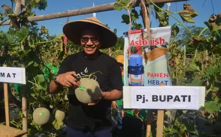 Apresiasi Petani Melon dan Semangka Desa Kretek, Ini Janji Pj Bupati Bondowoso