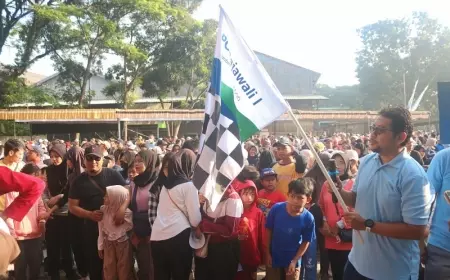 Raih Kesuksesan Musim Giling, PG Krebet Baru Helat Jalan Sehat Bersama Warga