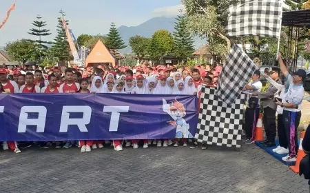 Kacab Diknas Apresiasi Fun Run Kebut Gunung SMK PGRI 3 Kota Malang