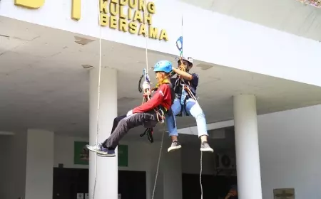 Hari Kesiapsiagaan Bencana, UMM Simulasi Terjun dari Gedung