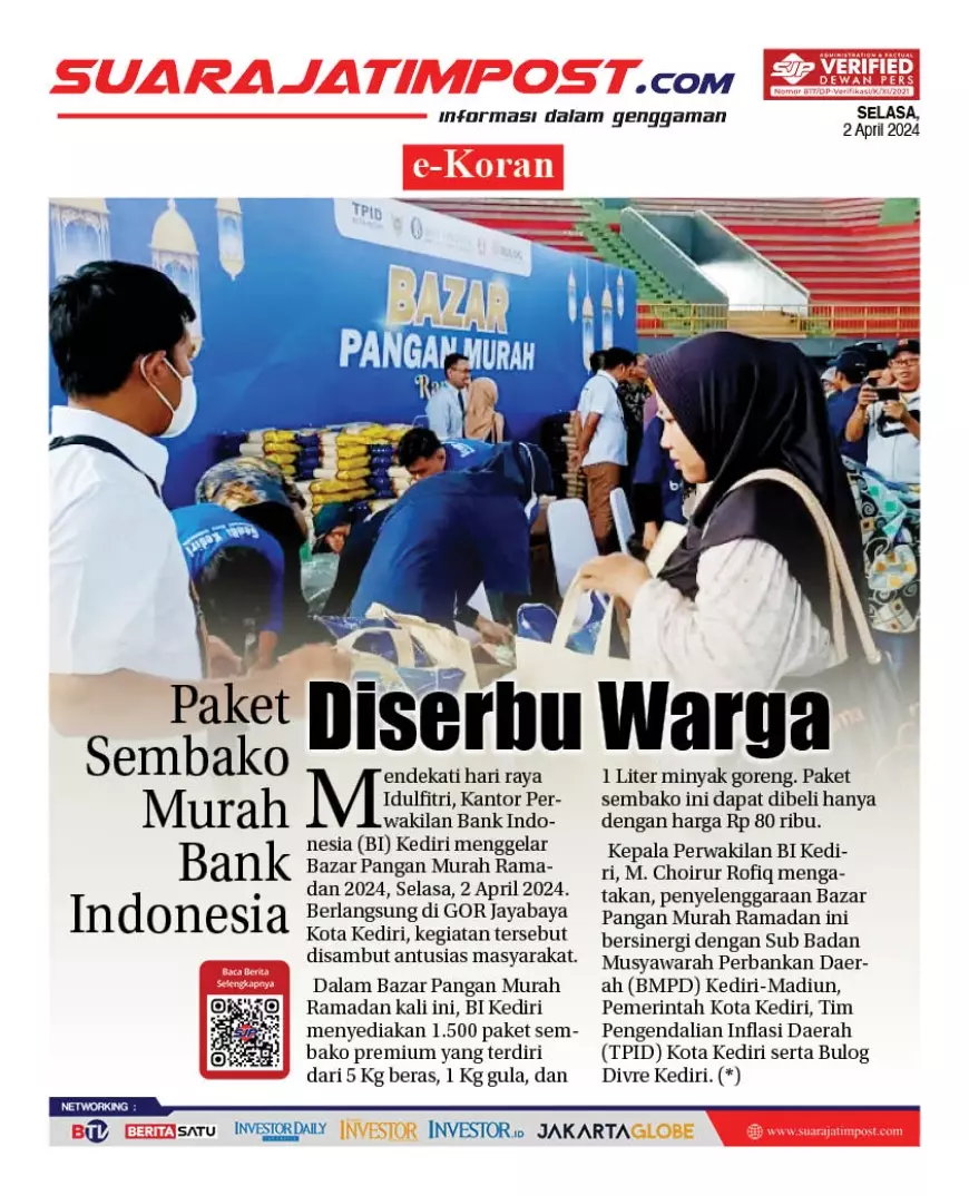 eKoran, Edisi Selasa, 2 April 2024