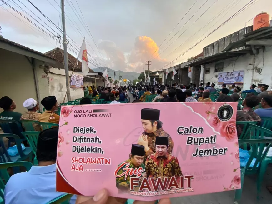 Ribuan Tim Sukses Prabowo Dukung Gus Fawait Jadi Bupati Jember