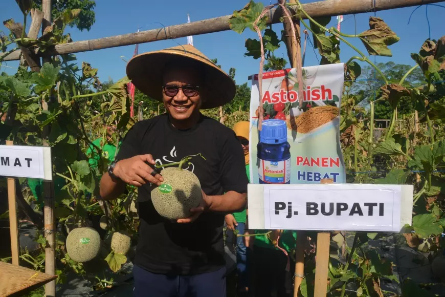 Apresiasi Petani Melon dan Semangka Desa Kretek, Ini Janji Pj Bupati Bondowoso