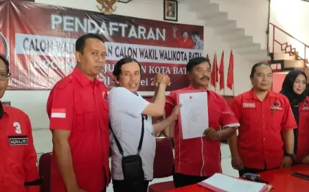 Pendaftaran Ditutup, 9 Nama Daftar Wali Kota Batu Lewat PDI Perjuangan