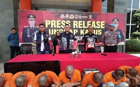 Polres Gresik Gulung 8 Terduga Pelaku Kasus Pencurian dan Pembobolan