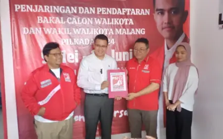 Ardantya Syahreza Juga Daftar Cakada ke DPD PSI Kota Malang
