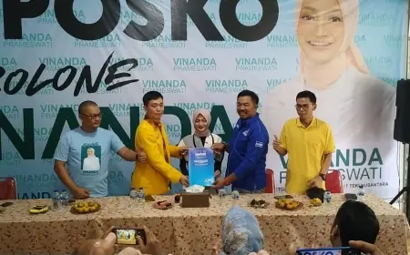 Koalisi Golkar-Demokrat Deklarasikan Vinanda Cawali Kota Kediri 2024
