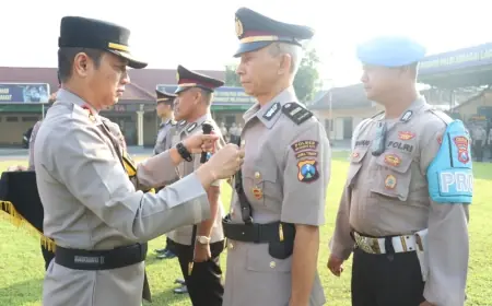 Sertijab Pejabat Utama Di Polres Mojokerto Kota