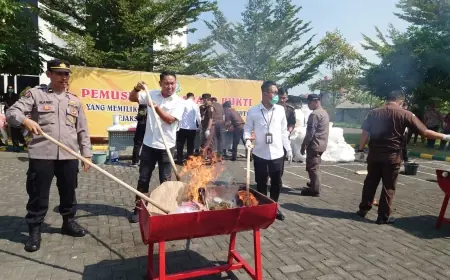 71 Kasus Barang Bukti Dimusnahkan Kejari, 3 Kasus Narkoba
