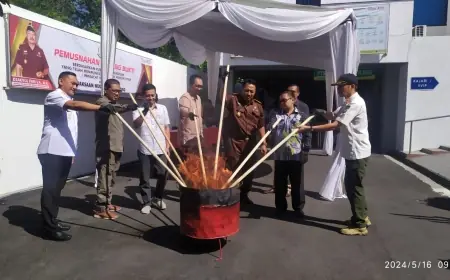 Kejari Bondowoso Kembali Musnahkan Barang Bukti Hasil Kejahatan