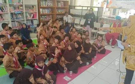 Harbuknas: Kolaborasi STIESIA Surabaya dan SDN Menur Pumpungan Dalam Upaya Tingkatkan Minat Baca Anak