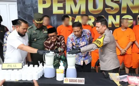 Ikut Musnahkan Barang Bukti, Pj Wali Kota Malang Apresiasi Sinergi Bersama Putus Peredaran Narkoba