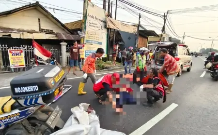 Sepeda Motor Tabrak Kakek Pejalan Kaki, 1 Orang Tewas