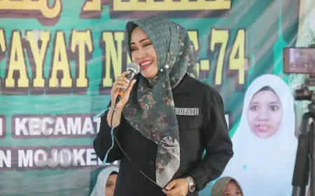 Perayaan Harlah ke-74  Fatayat NU, Bupati Mojokerto Ajak Sahabat Fatayat Menghargai Waktu